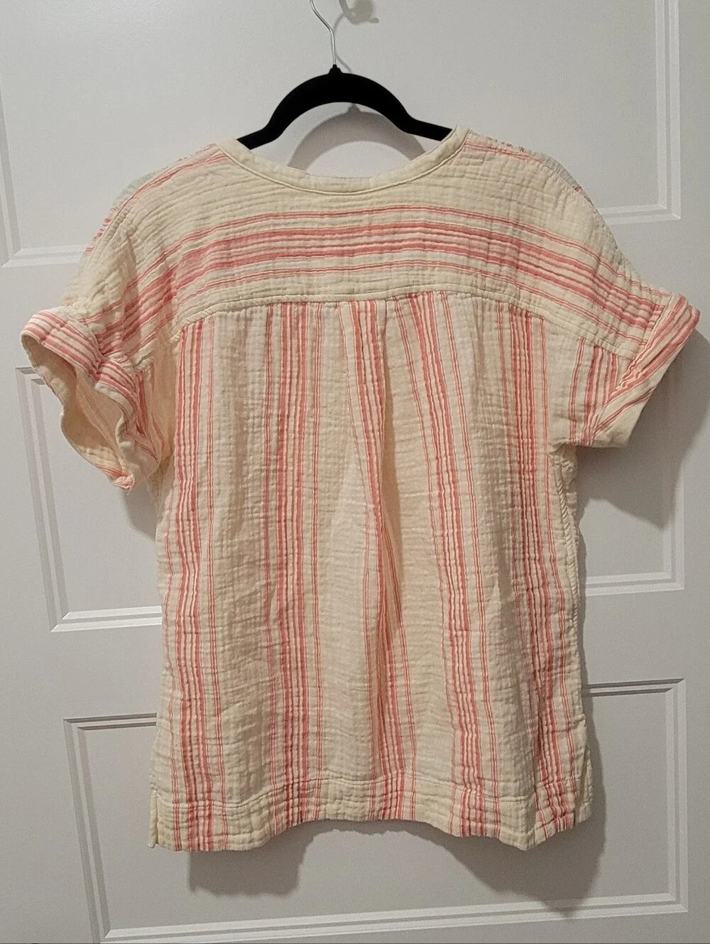 L.L. Bean Linen Popover Top M